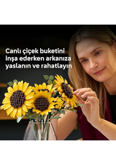 Lego Botanicals Ayçiçeği Buketi 11502 - Yetişkinler İçin Çeşitli Gelişim Aşamalarında 6 Ayçiçeği İçeren D Çok Renkli