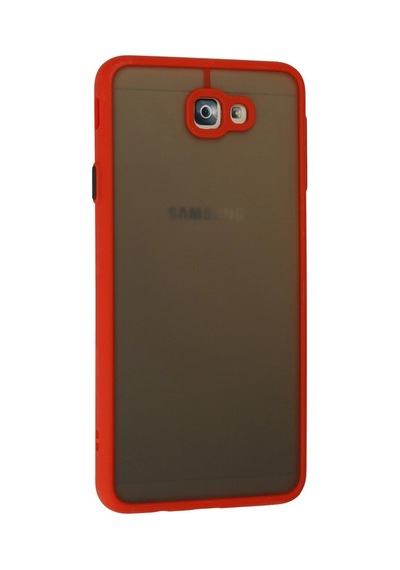 Samsung Galaxy J7 Prime Kılıf Montreal Silikon Kapak - Kırmızı
