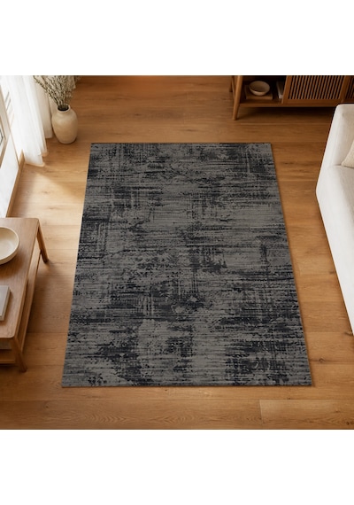 Kartela Halı Riva Halı Kaymaz Taban Makinede Yıkanabilir Halı Antrasit - 80 X 120 Cm