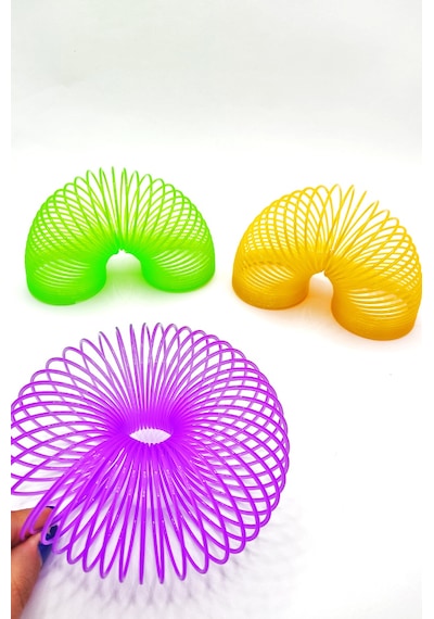 Renkli Stres Yayı Oyuncak Stres Yayı - 5 Cm Çapında - 1 Adet