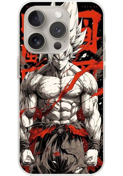 Apple Uyumlu iPhone 13 Pro Şeffaf Kılıf Dragon Ball-z Tasarımlı 1