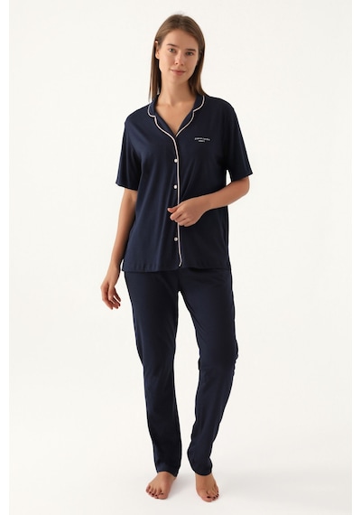 Pierre Cardin Kadın Lacivert Gömlek Pijama Pc7715-s-v2 Lacivert