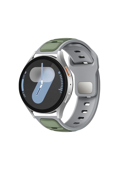 Samsung Uyumlu Galaxy Watch 46mm Gzst Krd-135 22mm Silikon Kordon Strap Kayış - Lacivert-siyah
