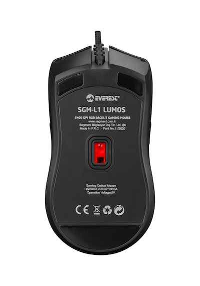 Everest SGM-L1 Lumos 6400 DPI RGB Ledli Makrolu Optik Oyuncu Mouse