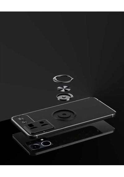 Oppo Reno 7 4G Kılıf Yüzüklü Magnetli Ravel Case Kapak