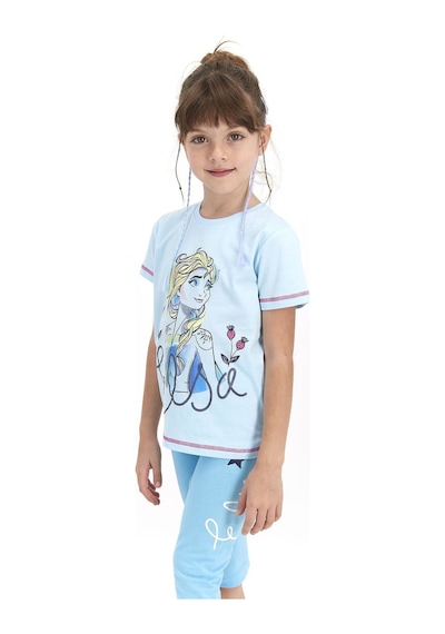 Frozen Kız Çocuk Kapri Tayt Takımı D4511-3 21y Su Yesılı