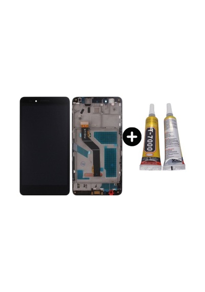 Te Huawei Honor 5x Uyumlu Çıtalı Hk Lcd Ekran Dokunmatik Siyah + B7000