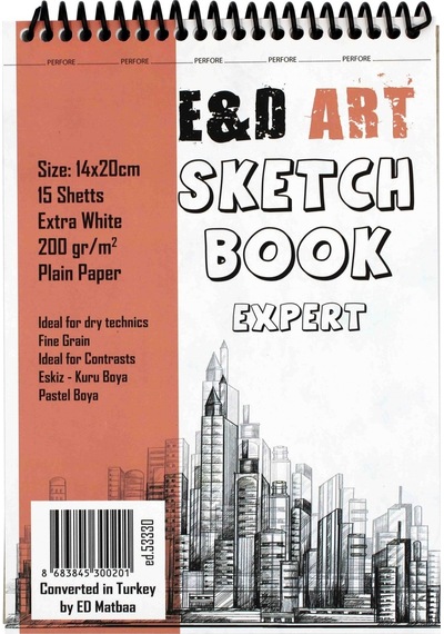 E&d Art Sketch Book Expert 14x20cm 15yp 200gr Eskiz Çizim Defteri