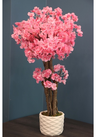 Yapay Küçük Japon Bahar Dalı Ağacı 80 Cm Pembe