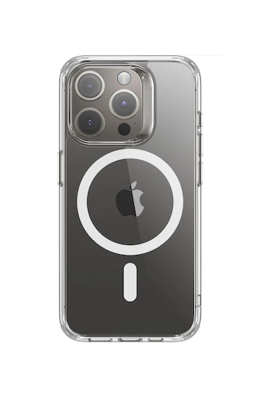 Apple Uyumlu iPhone Esr 15 Pro Kılıf Classic Hibrit Halolock Magsafe Şeffaf