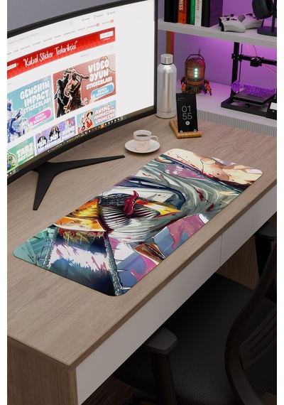 Chainsaw Man Anime V2 - 70x30 Xl Gaming Kauçuk Kaymaz Taban Mouse Pad Fare Altlığı