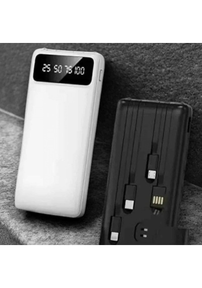 20.000mah Pd Hızlı Şarj Destekli Lcd Ekranlı Powerbank Çift Usb Led Işıklı Renkli