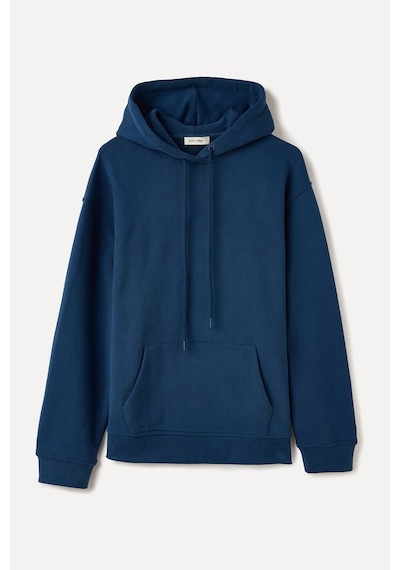 Mudo Erkek Erkek İndigo Kapüşonlu Kanguru Cepli Oversize Sweatshirt 1264811 Indigo