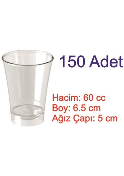 Mika Plastik Kullan At Shot / Şerbet Bardağı 150' Li