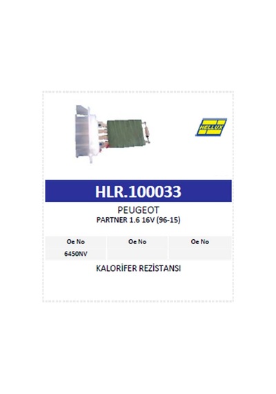 Kalorifer Rezistansı Peugeot Partner 1.6 16v 96-1