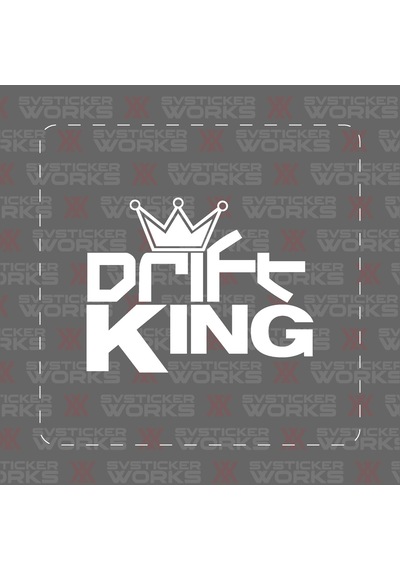 Drift King Jdm Sticker Araba Laptop Motosiklet Sticker Yapışkanlı Folyo Beyaz