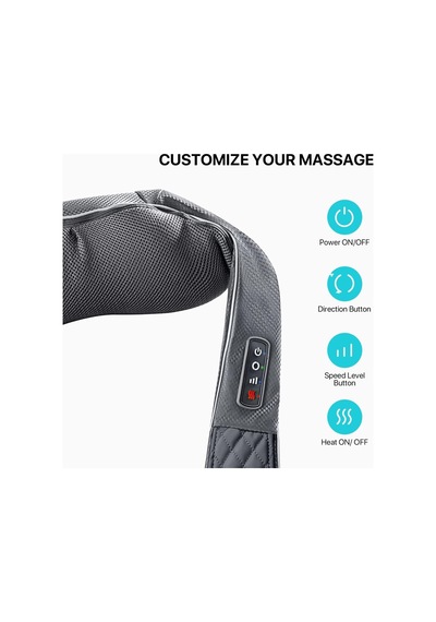 Alljoy Isıtmalı Boyun Masajı, 2200mah Pil Kablosuz, Boyun Omuz Sırtı İçin Masaj, 20 Dakikalık Shiatsu Masajı. Otomatik Kapanma Ve Çanta Alljoy Isıtmalı Boyun Masajı, 2200mah Pil Kablosuz, Boyun Omuz Sırtı İçin Masaj, 20 Dakikalık Shiatsu Masajı. Otomatik Kapanma Ve Çanta