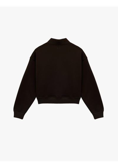 Koton Polo Yaka Uzun Kollu Fermuarlı Oversize Spor Sweatshirt Kahverengi 6sak10118nk Kahve Koton Polo Yaka Uzun Kollu Fermuarlı Oversize Spor Sweatshirt Kahverengi 6sak10118nk Kahve