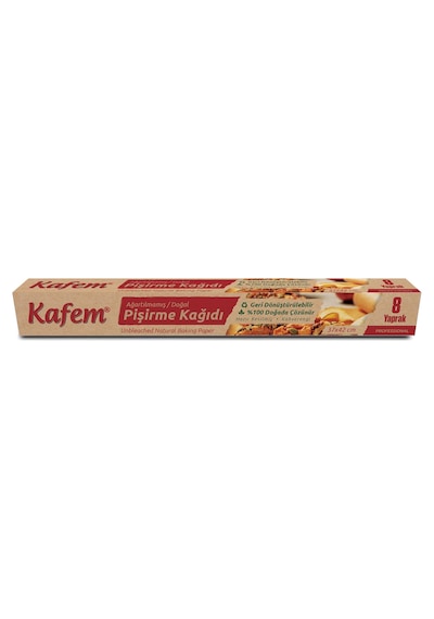 Kafem Yağlı Pişirme Kağıdı Doğal 37x42cm 8 Yaprak X 6 Adet