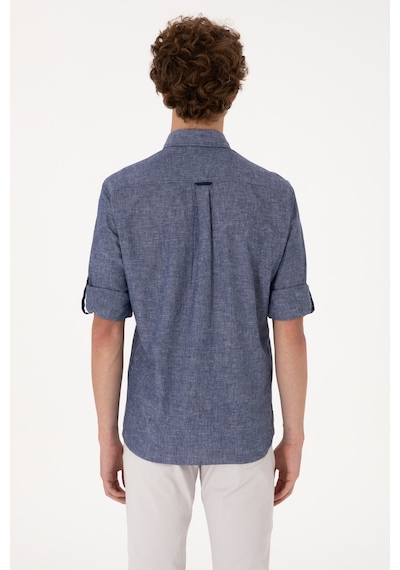 U.s. Polo Assn. Erkek Lacivert Gömlek Desenli 50300226-vr033 Lacivert