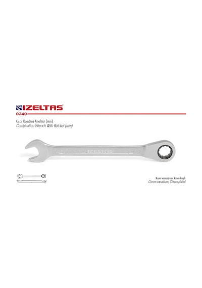 İzeltaş 0340 Cırcır Kombine Anahtar 11 Mm - 0340020011