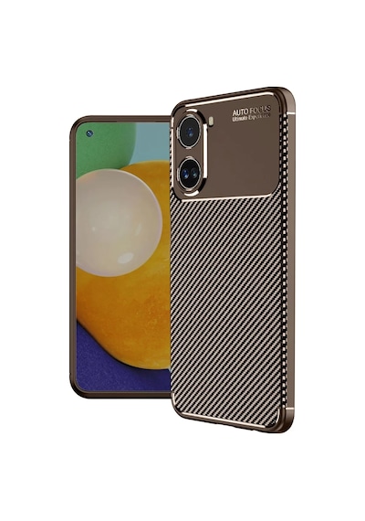 Newface Xiaomi Poco X7 Pro Kılıf Auto Focus Karbon Kapak - Kahverengi
