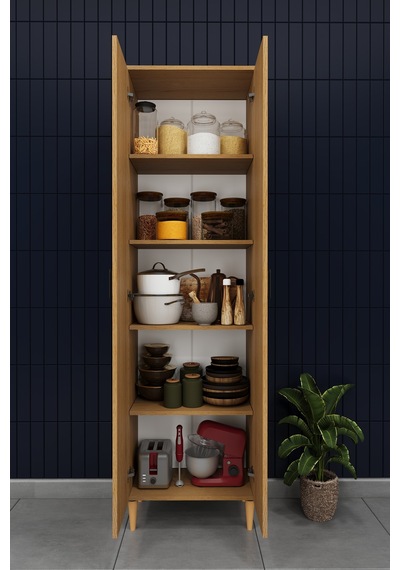 Modern 2 Kapaklı Çok Amaçlı Mutfak Banyo Dolabı %100 Mdf Erzak Kiler Dolabı Fd03 Karina