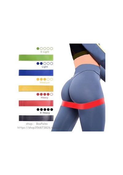 Aerobik Band Pilates Yoga Fitness Squat Çalışma Lastiği Kırmızı