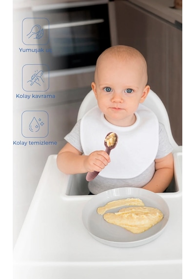 Babyjem Silikon İkili İlk Kaşığım Mocha