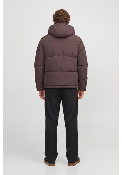 Jack & Jones Jjgalaxy Erkek Şişme Mont Puffer Ceket Günlük Rahat Kahverengi