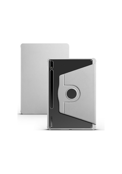 Galaxy Uyumlu  Tab S8 Plus Sm-x800 Kılıf Termik Kalem Bölmeli Dönebilen Standlı Kılıf