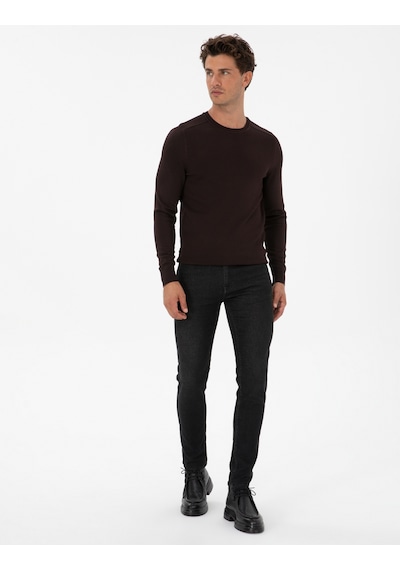Pierre Cardin Erkek Koyu Kahverengi Kazak /triko 50315763-vr084 Koyu Kahverengi