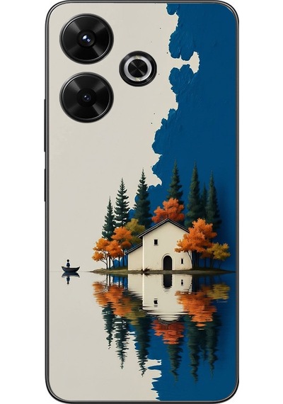 Redmi 13 Uyumlu Sonbahar Evi Baskılı Silikon Kılıf Renkli