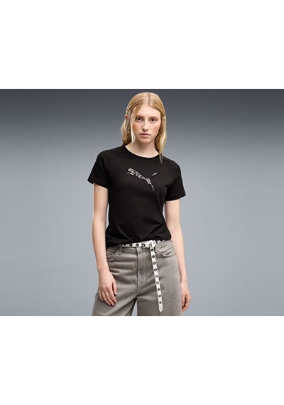 Puma Sequıns Tee Kadın Günlük Tişört 69457601 Siyah