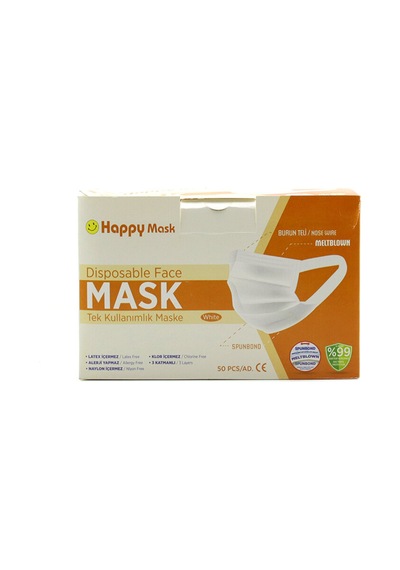 Medikal Maske 50pcs Beyaz Cerrahi Yüz Maskesi