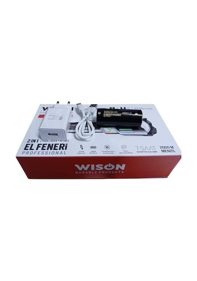 Wison Ws-9954 25w Zoomlu Yeşil Lazerli Metal Şarjlı El Feneri Evimdeyokyok