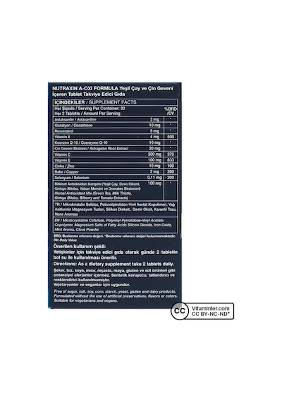 Nutraxin A-oxi Formula 60 Kapsül Aromasız