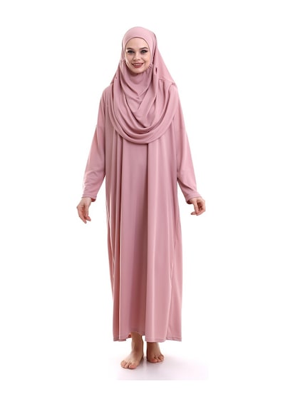 Tek Parça Namaz Elbisesi - Gül Kurusu - 5015 001