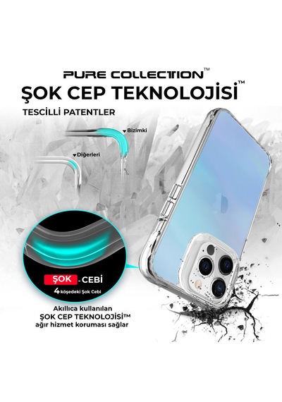 Bix iPhone Uyumlu 13 Pro Pure Rainbow Renk Geçişli Şeffaf Kılıf Çizilmeye Dayanıklı Darbe Emici Parmak İzi Önleyici Mavi Bix iPhone Uyumlu 13 Pro Pure Rainbow Renk Geçişli Şeffaf Kılıf Çizilmeye Dayanıklı Darbe Emici Parmak İzi Önleyici Mavi