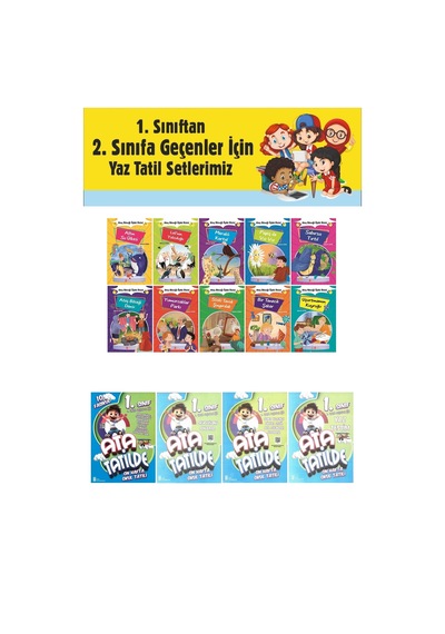 1.Sınıftan 2.Sınıfa Geçenler İçin Ata Tatilde +10 Lu Hikaye Seti