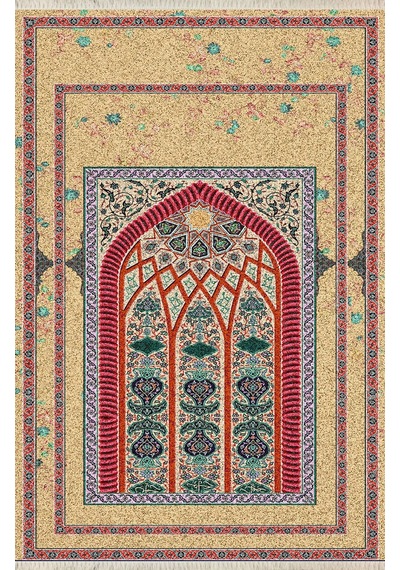 Dijital Baskılı, Yıkanabilir, Yumuşak Dokulu Çocuk Ve Yetişkin Seccade S-dot-sn-068 Kırmızı