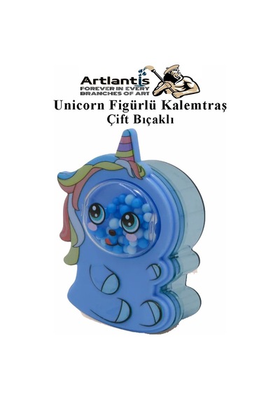 Unicorn Kalemtraş 4 Renk 1 Paket Hazneli Jumbo Kalemtıraş Unicorn Boynuzlu Standart Kalem Açacağı Sevimli Plastik