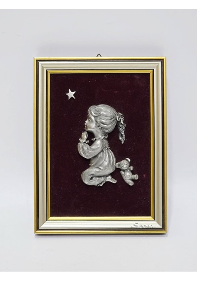 Les Etains Du Prince Dua Eden Kız Çoçuğu Adlı Zın Çerçeve 24x18x2cm