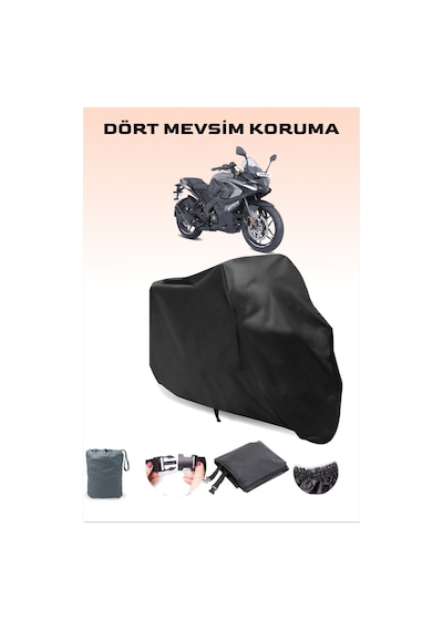 Siyah Bajaj Pulsar Rs 200 Motosiklet Brandası Arka Çanta Uyumsuz