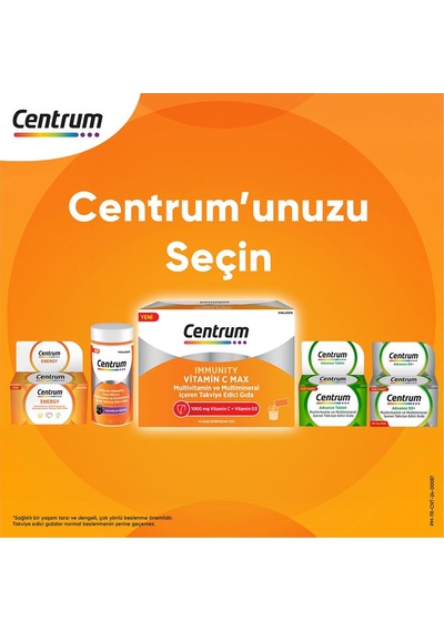 Centrum Immunity Vitamin C Max 2 x 14 Şase + Çanta