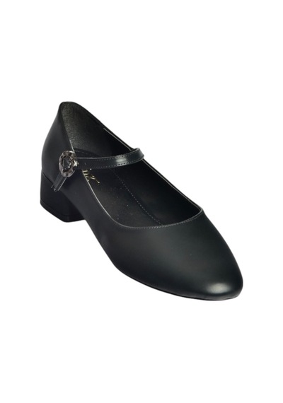 Fox Shoes V250660809 Siyah Kalın Alçak Topuklu Kadın Ayakkabı Siyah