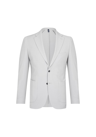 Hatemoğlu Gri Slim Fit Mono Yaka Casual Takım Elbise Hatemoğlu Gri Slim Fit Mono Yaka Casual Takım Elbise
