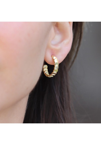 Pul Gold Gümüş Halka Gümüş