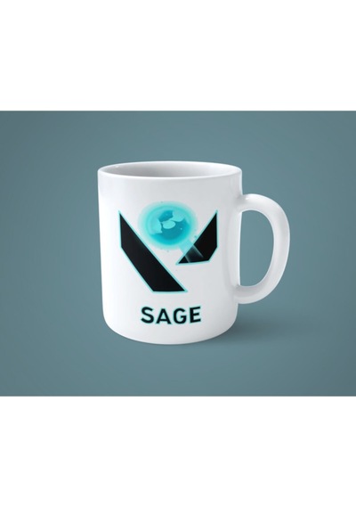 Sage Logo Kahve Kupası Beyaz