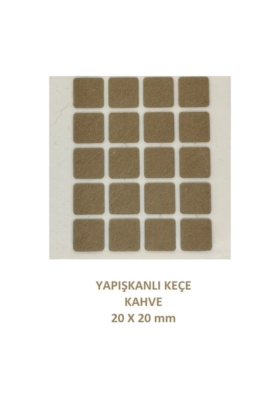 Zemin Koruyucu, Keçe Seti, Kahve, 8 Parça